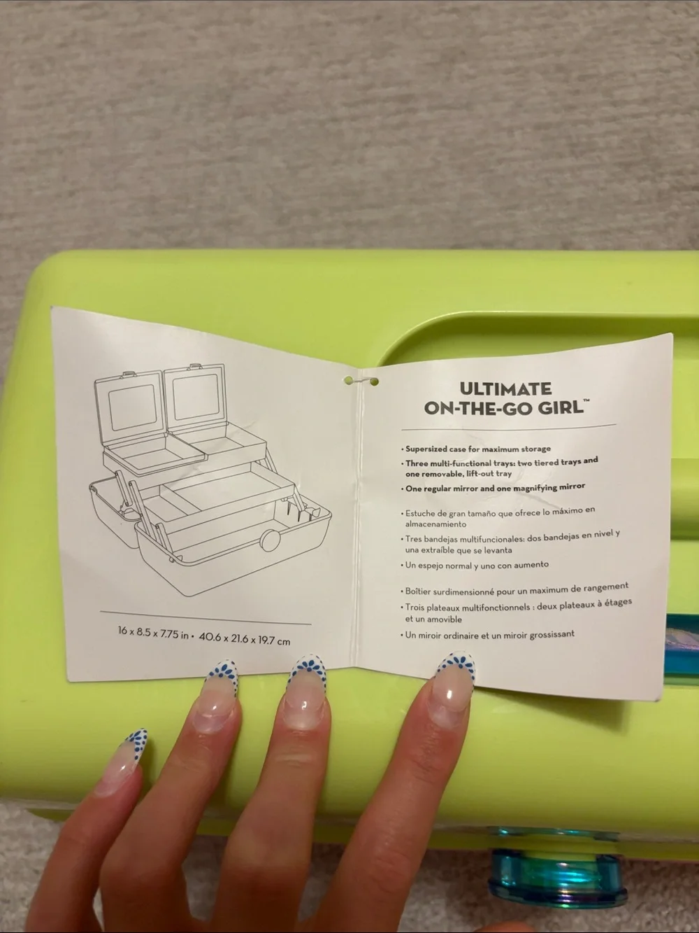 Caboodle XL Ultimate On-The-Go-Girl Lime Green and Pink